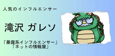 滝沢ガレソとはどんな人物？学歴は？職業は？本名は？話題の暴露系インフルエンサー！