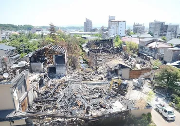 べにや火災1カ月、温泉街の今