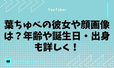 葉ちゅべの彼女や顔画像は?年齢や誕生日・出身も詳しく!