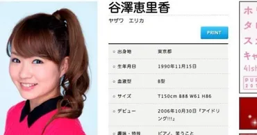 谷澤恵里香さんが結婚元アイドリング