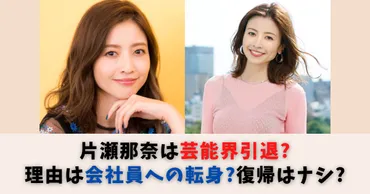 片瀬那奈の引退理由は会社員への転身?復帰の可能性は?ロコンド入社に賛否の声!