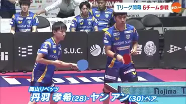 主将・丹羽孝希が元中国代表とのペアで勢いつき…岡山リベッツ「開幕戦」白星で好スタート【岡山】
