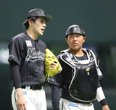 ロッテ佐々木朗希と松川虎生のバッテリー、シーズン中も組ませる意向「相性もばっちり」井口監督 