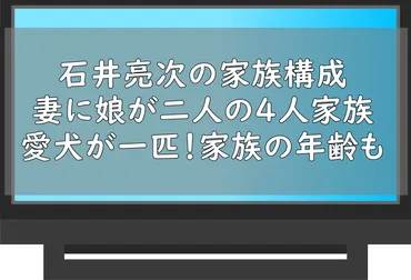 石井亮次の家族構成は妻に娘が二人の4人家族に愛犬が一匹！年齢も