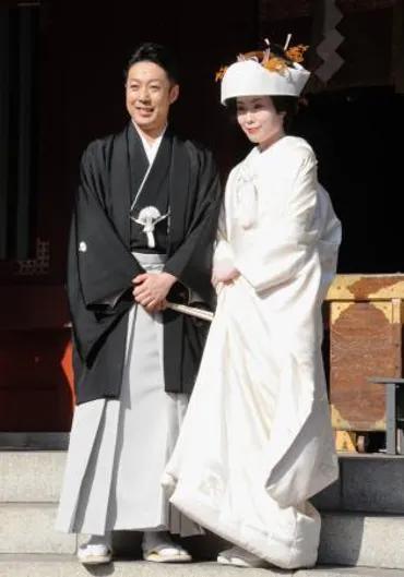 尾上菊之助さんが結婚式／中村吉右衛門さん四女と 