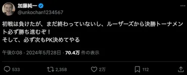 加藤純一率いるムラッシュFC、南米王者Raniza FC相手に「キングス・ワールドカップ」で敗戦 = スポーツ 