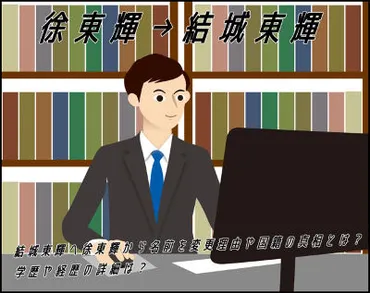 結城東輝へ徐東輝から名前を変更理由や国籍の真相とは?学歴や経歴の詳細は?