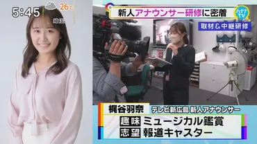 梶谷羽奈アナがかわいい高校大学身長や彼氏結婚はテレビ新広島