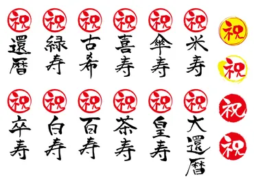 長寿祝いの種類とテーマカラーの由来―年齢や読み方を徹底解説