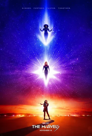 キャプテン・マーベル、モニカ・ランボー、ミズ・マーベルが集結!『マーベルズ』月に日米同時公開