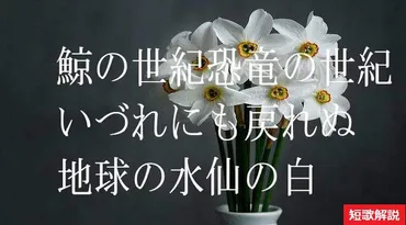 鯨の世紀恐竜の世紀いづれにも戻れぬ地球の水仙の白 馬場あき子