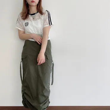 しまむら〗高見え過ぎる!ドロスト出来るカーゴナロースカートが1969円で買えちゃう!(miu)