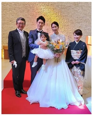 布川敏和、長女・桃花の結婚式で「緊張のバージンロード」 元妻・つちやかおりとの家族ショットも（1/2） 
