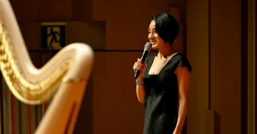 中村江里子が「銀座にある実家の会社」イベントで世界的ハーピストたちに囲まれた理由（中村 江里子） 