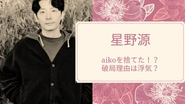 星野源はaikoを捨てた！？歌で破局理由が浮気であると発覚？