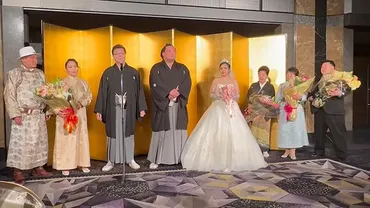 横綱照ノ富士 結婚披露宴で800人が祝福