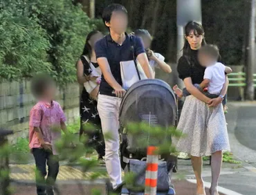 小倉優子 新恋人歯科医と2人の息子と団らん4ショット5枚