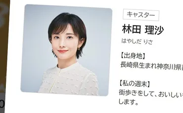 林田理沙アナの離婚、真相は？元夫はエリート商社マンだったとは！？